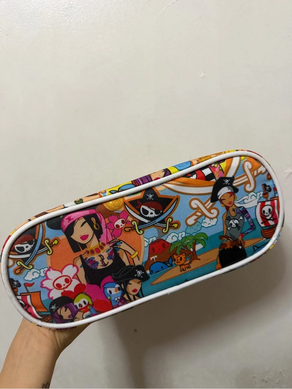 Colorful Cartoon Print Cosmetic Case